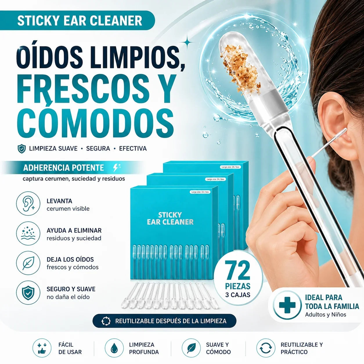 Sticky Ear Cleaner