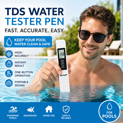 ✨ 3-in-1 TDS Water Quality Tester - Measures pH, Chlorine, and Hardness with LCD Display for Pools and Aquariums 🌊📱