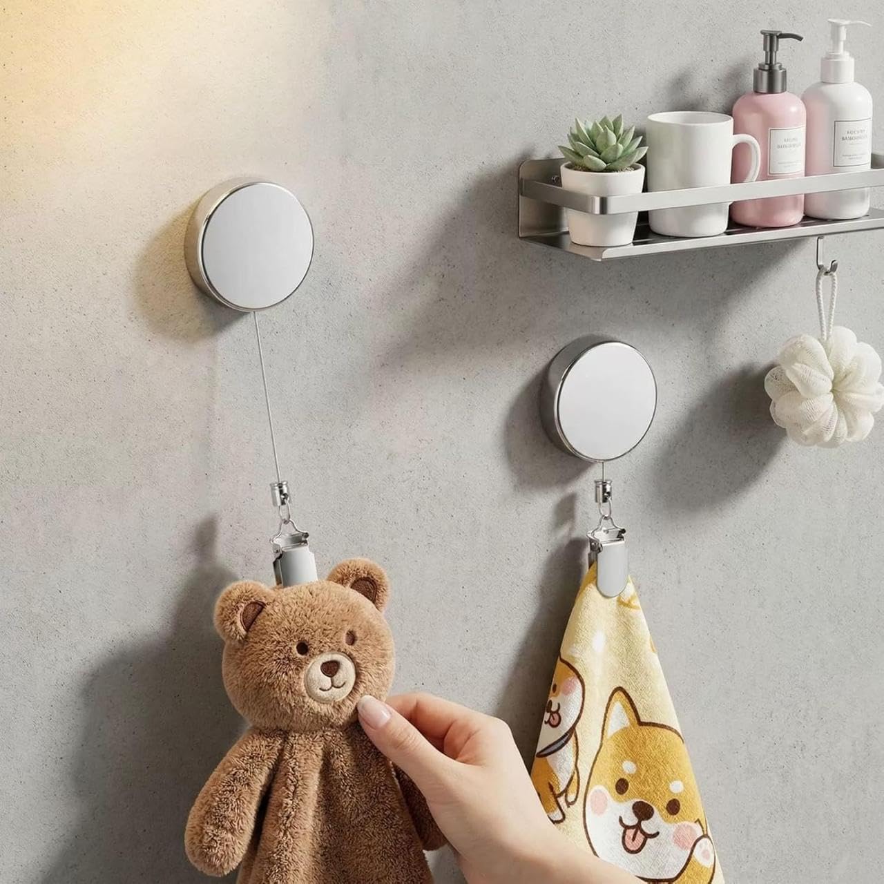 Retractable Towel Holder Clips