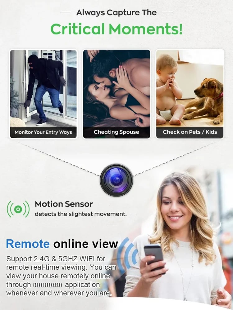 ✨LAST DAY SALE 49%OFF🔥📷 Mini Full HD 4K Security Camera