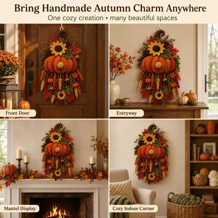 Crochet seasonal decoration display