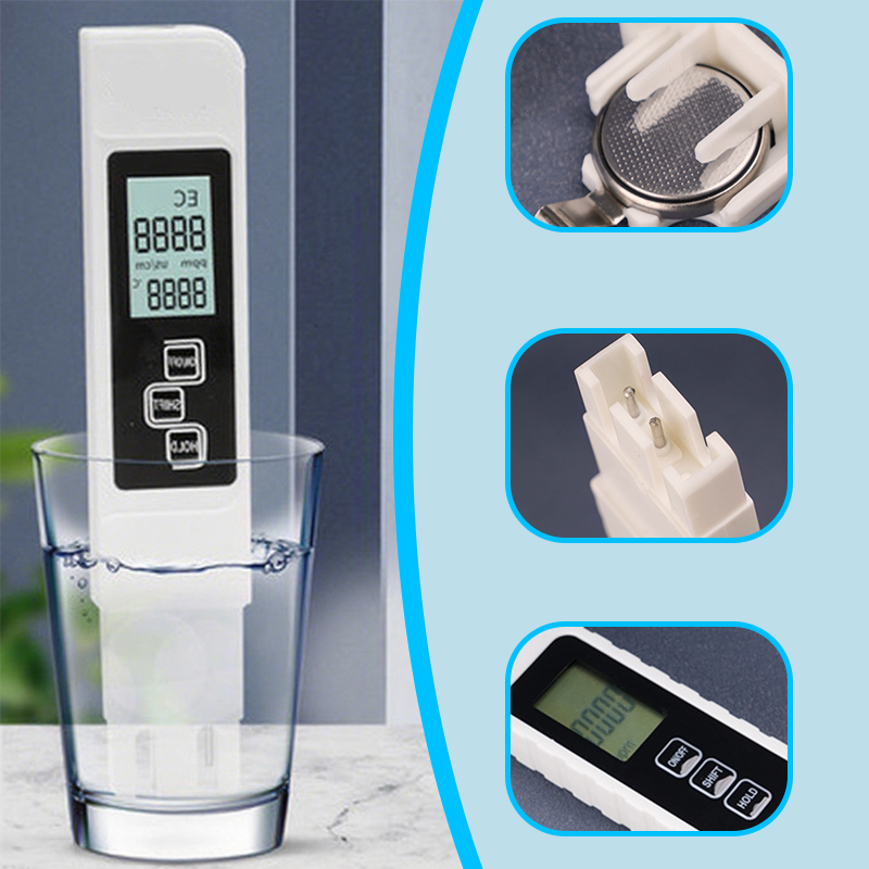 ✨ 3-in-1 TDS Water Quality Tester - Measures pH, Chlorine, and Hardness with LCD Display for Pools and Aquariums 🌊📱